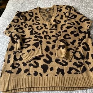 BRAND NEW Leopard Print Sweater 3X by Curated by Instant Message - NWOT -